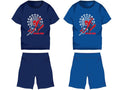 Spiderman cotton summer ensemble - t-shirt and shorts set - navy blue - 116
