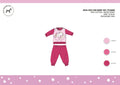 Winter cotton interlock baby pajamas - Unicorn - pink - 98